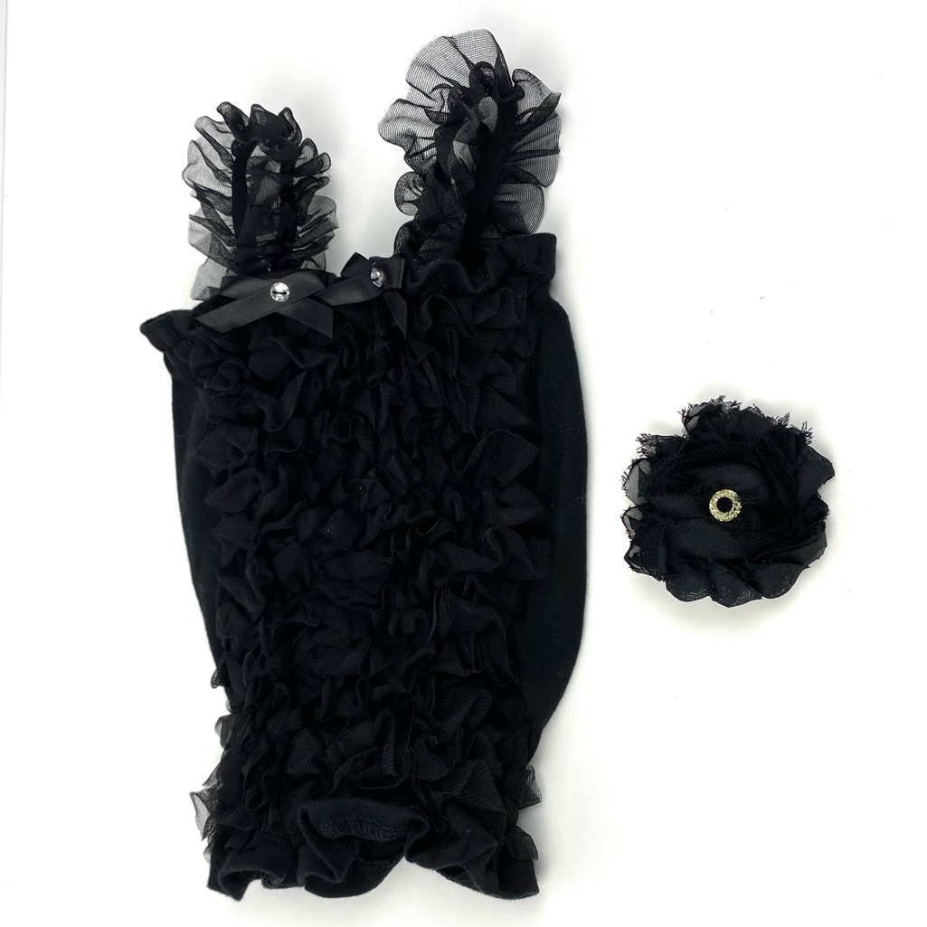 Baby Black Ruffle Pullover Dress For Photo Shoot Dress Up Glamour Shots Picture
